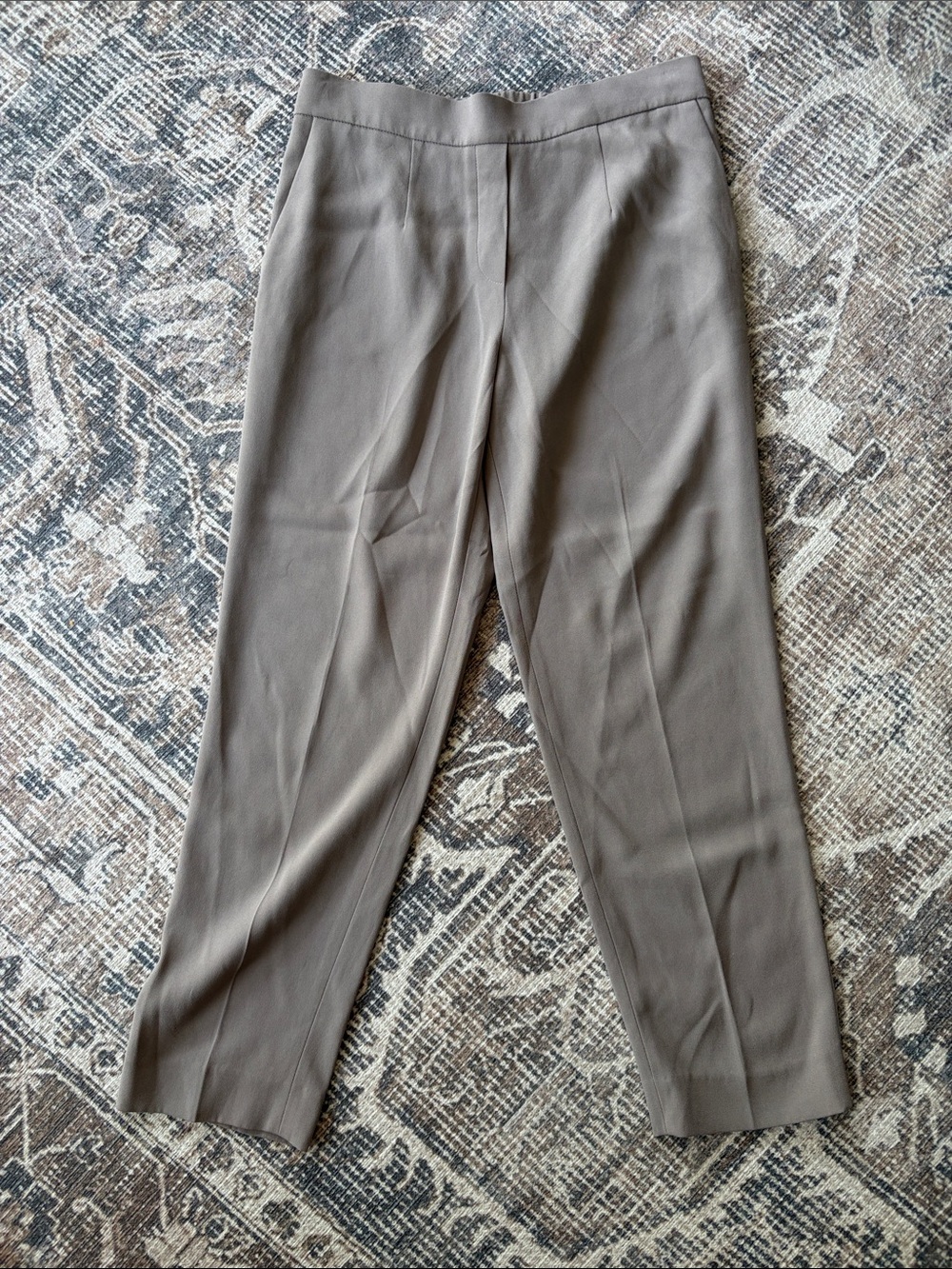 Babaton Straight-Leg Dress Pants in Taupe Gray